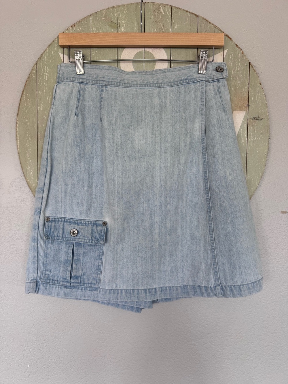 Bill Blass 100% cotton vintage cullotes skort denim